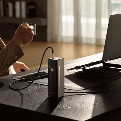 EcoFlow RAPID Pro Power Bank (20,000mAh, 230W, 100W Built-in Cable) - Silver